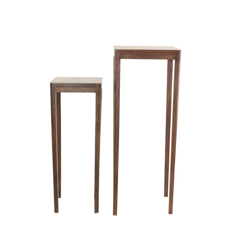Säulen Set STIJN aus Mangoholz, braun