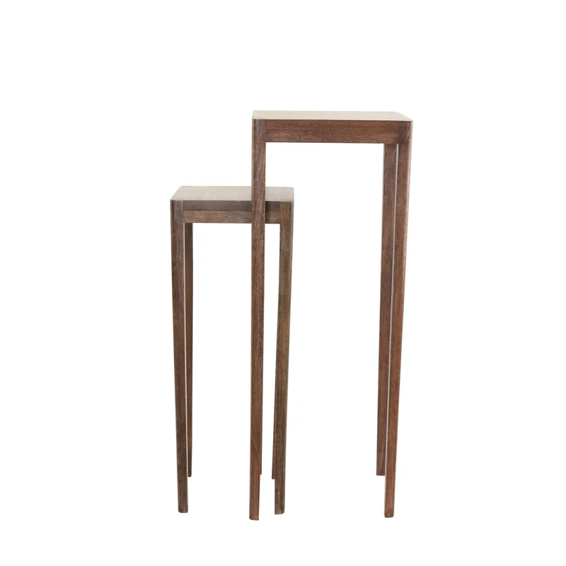 Säulen Set STIJN aus Mangoholz, braun
