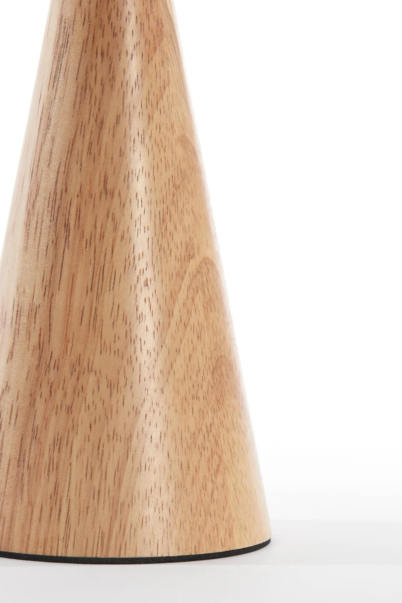 LED Tischleuchte ANKENTA, Kautschukholz creme/naturell Ø13x28,5 cm