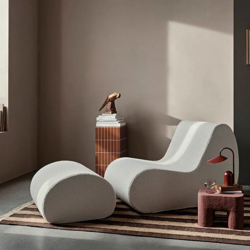 Sessel Rouli Center Module Pure Bouclé Outdoor - fermLIVING