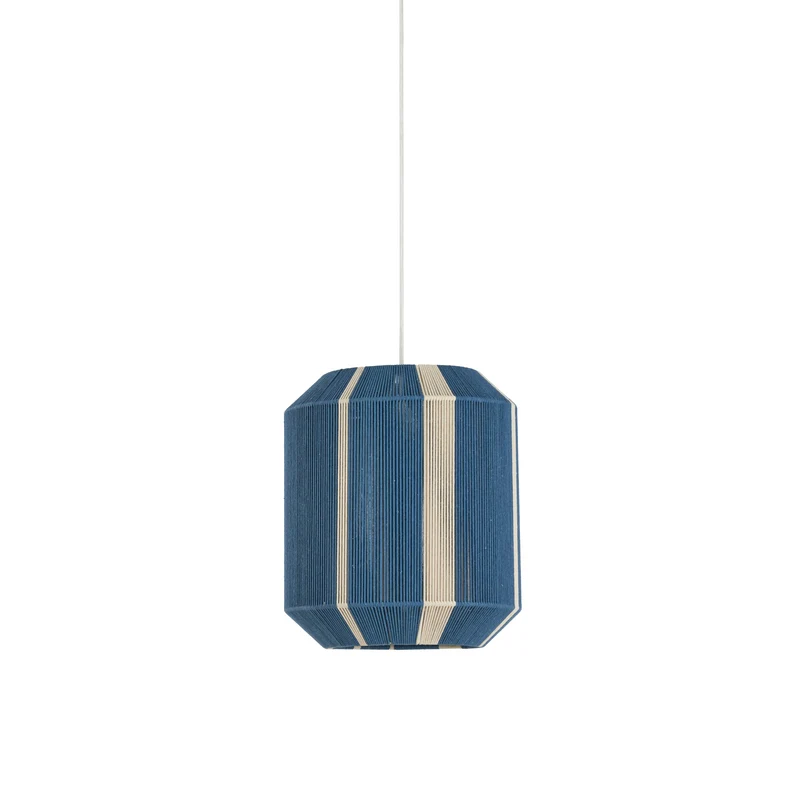 Hängeleuchte KOZANA in blau/creme Ø36x43 cm