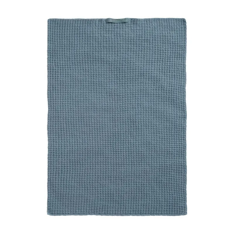 Ib Laursen Handtuch gestrickt staubig blau
