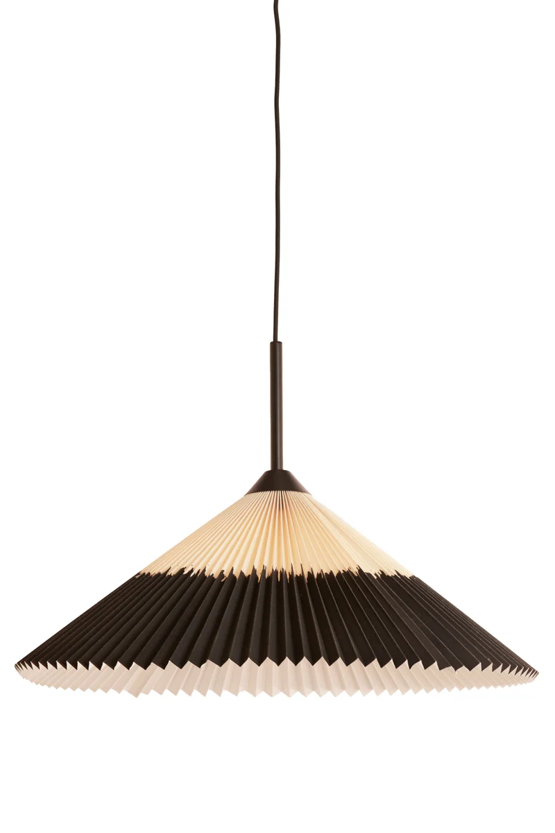 Hängeleuchte COLGATE schwarz pleated Ø60x23 cm