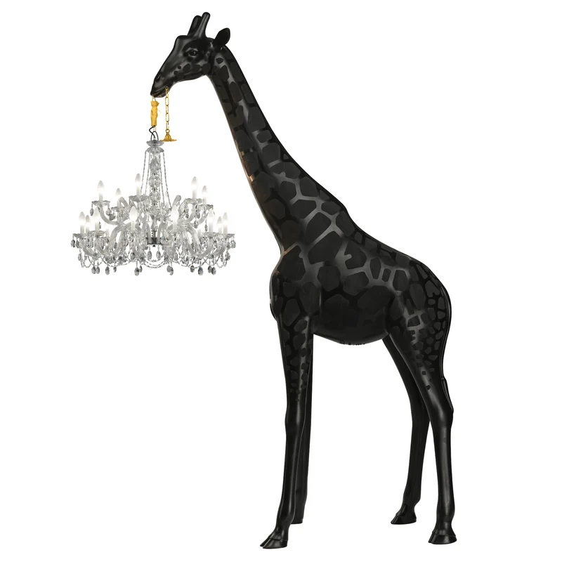 Giraffe in Love XL Outdoor, H 4 Meter - schwarz oder weiss