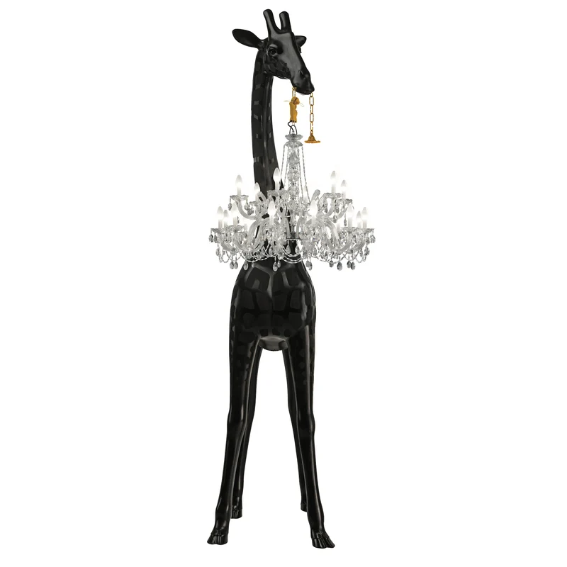 Giraffe in Love XL Outdoor, H 4 Meter - schwarz oder weiss