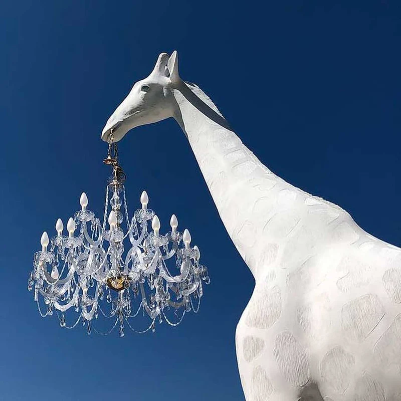 Giraffe in Love XL Outdoor, H 4 Meter - schwarz oder weiss