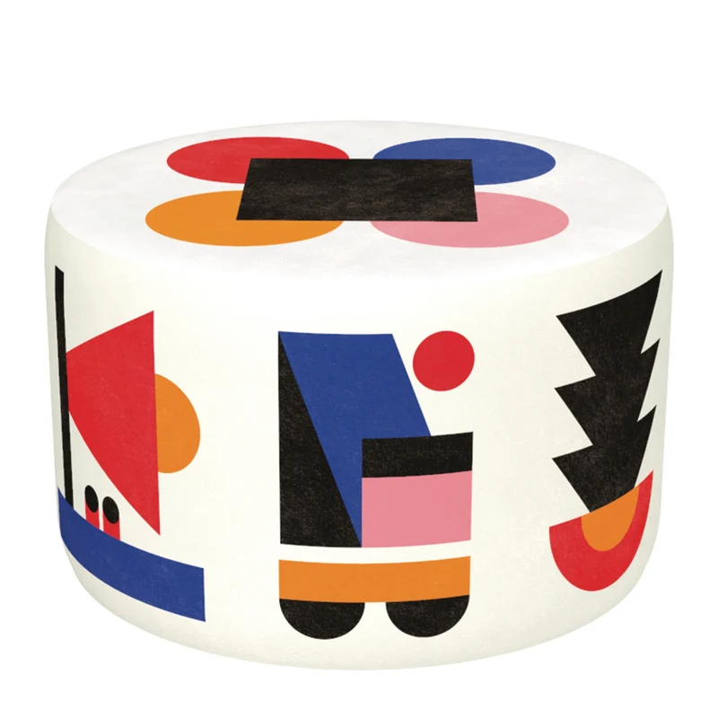 Pouf Oggian Home Design Weiss M ø65 cm