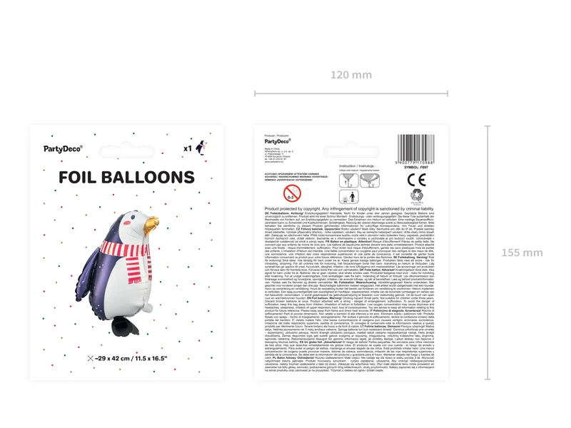 Folienballon Pinguin | 29x42 cm