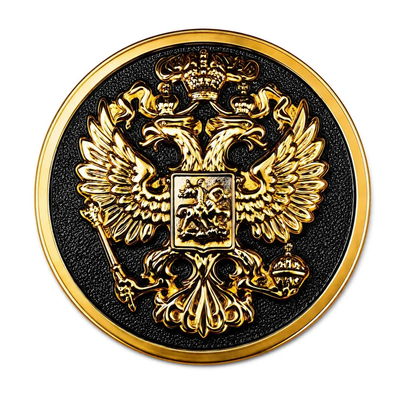 Gehstock aus Metall "Goldknauf mit Adler" | Schwarz Gold