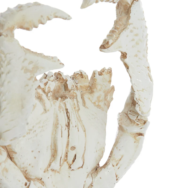 Ornament CRAB auf Fuß, Höhe 42,5 cm, off-white