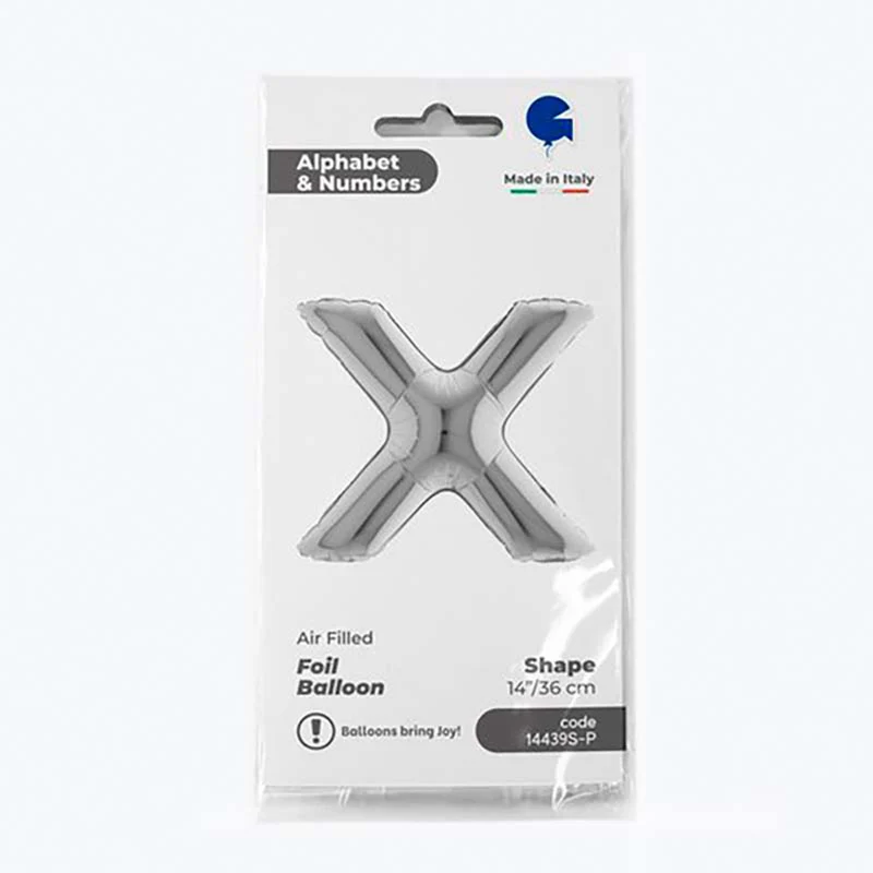 14"/Ø36cm Buchstabe silber | X