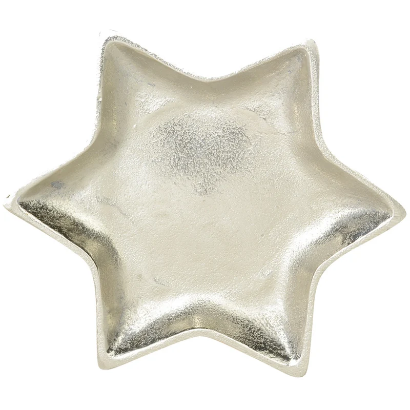 Riffelmacher Stern Dekoteller Ø 21cm aus Aluminium 70330 | Silber