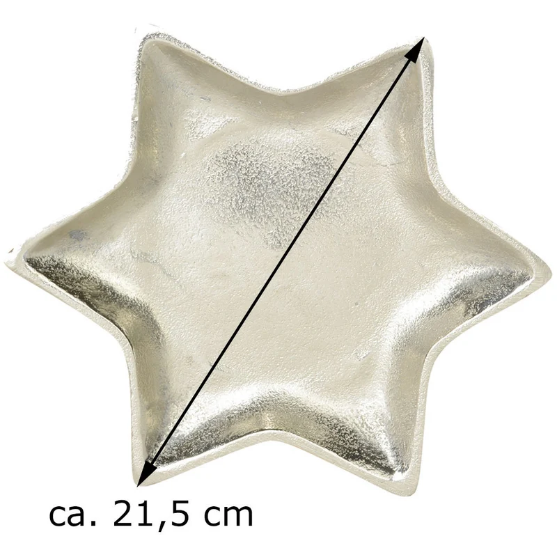 Riffelmacher Stern Dekoteller Ø 21cm aus Aluminium 70330 | Silber