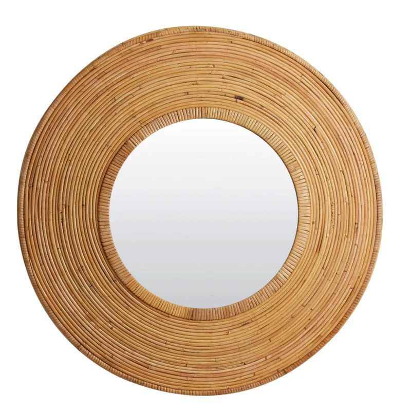 runder Wandspiegel ARCHIE naturell ø80cm