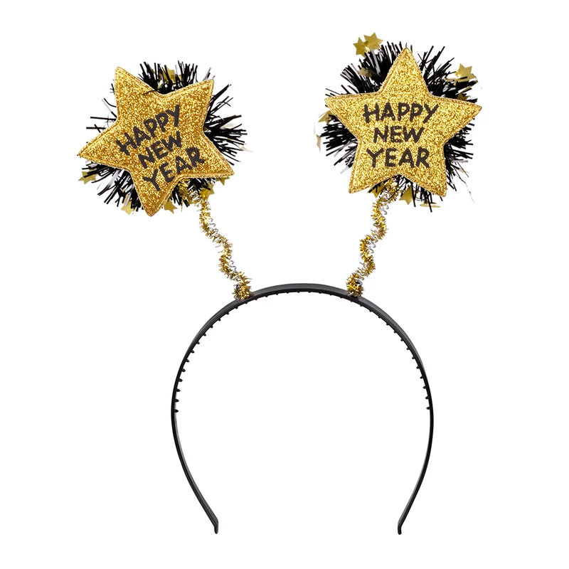 Haarreif Sparkling "Happy New Year" Farblich sortiert | 1 Stück