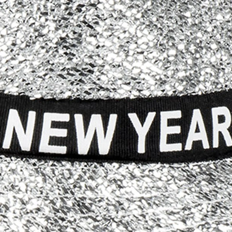 Hut Sparkling "Happy New Year" | Silber - Silvester