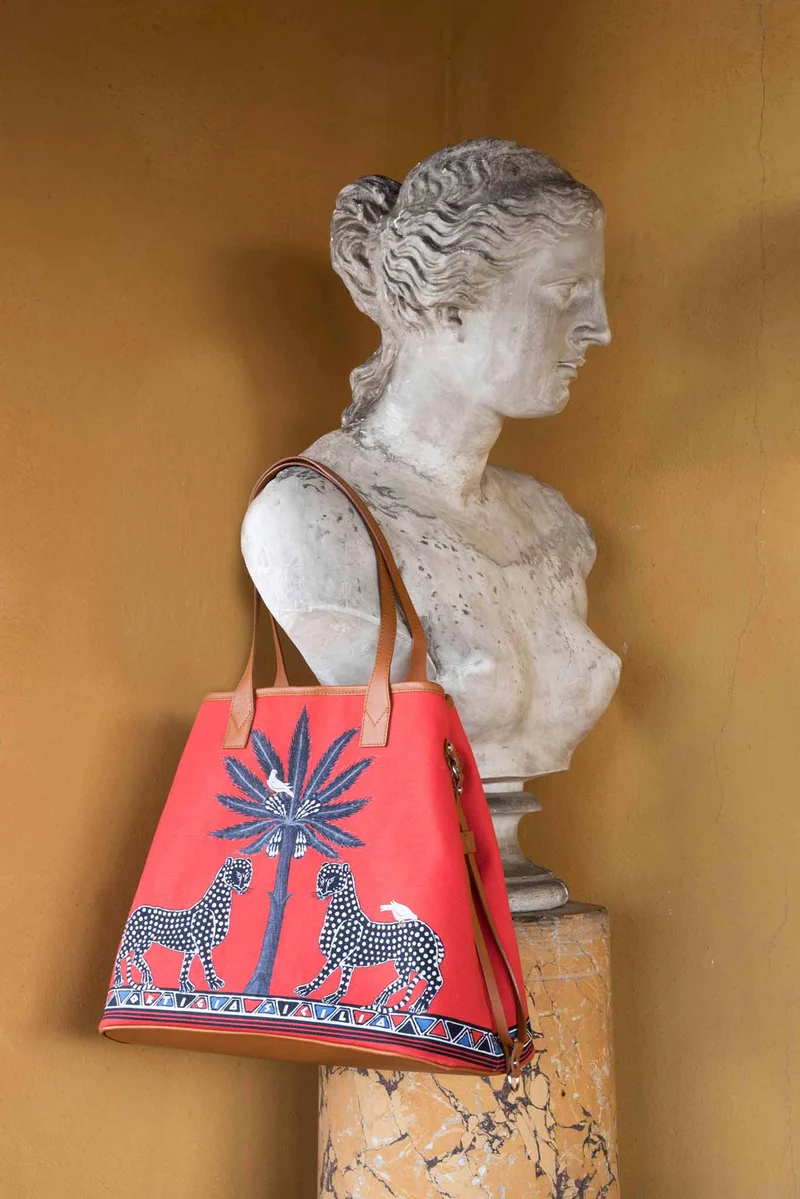 Tote Bag GATTOPARDO ROSSO in rot