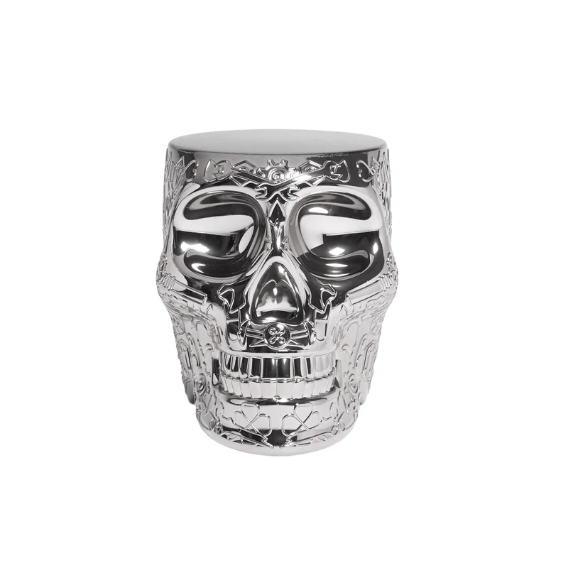 Stuhl & Beistelltisch MEXICO in silber