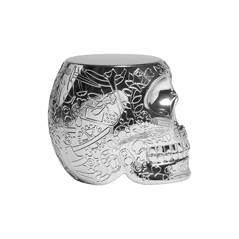 Stuhl & Beistelltisch MEXICO in silber