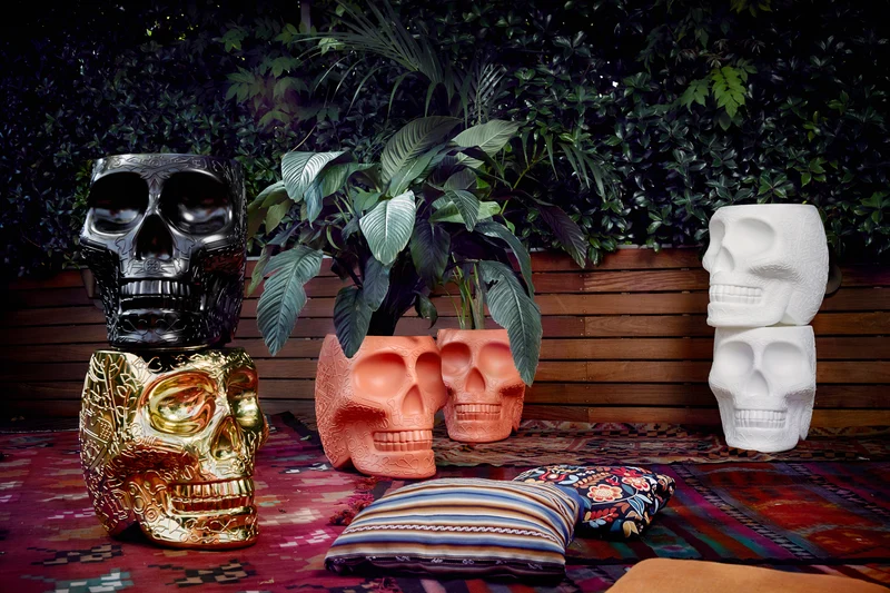 Stuhl & Beistelltisch MEXICO in gold
