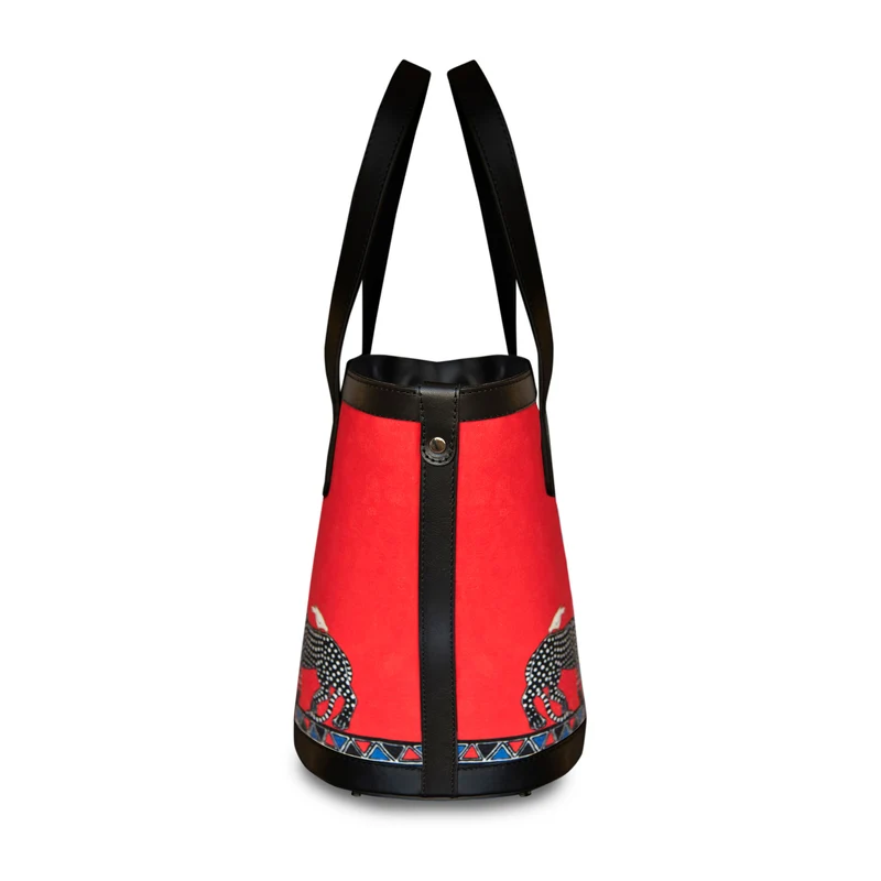 Velvet BUCKET BAG in rot