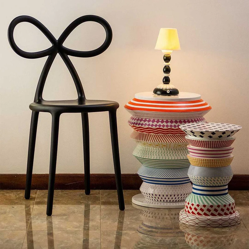 Stuhl RIBBON im 2er Set in Schwarz