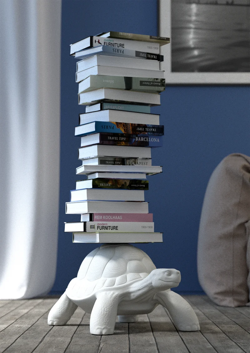Bücherregal TURTLE CARRY in weiß