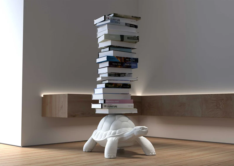 Bücherregal TURTLE CARRY in weiß
