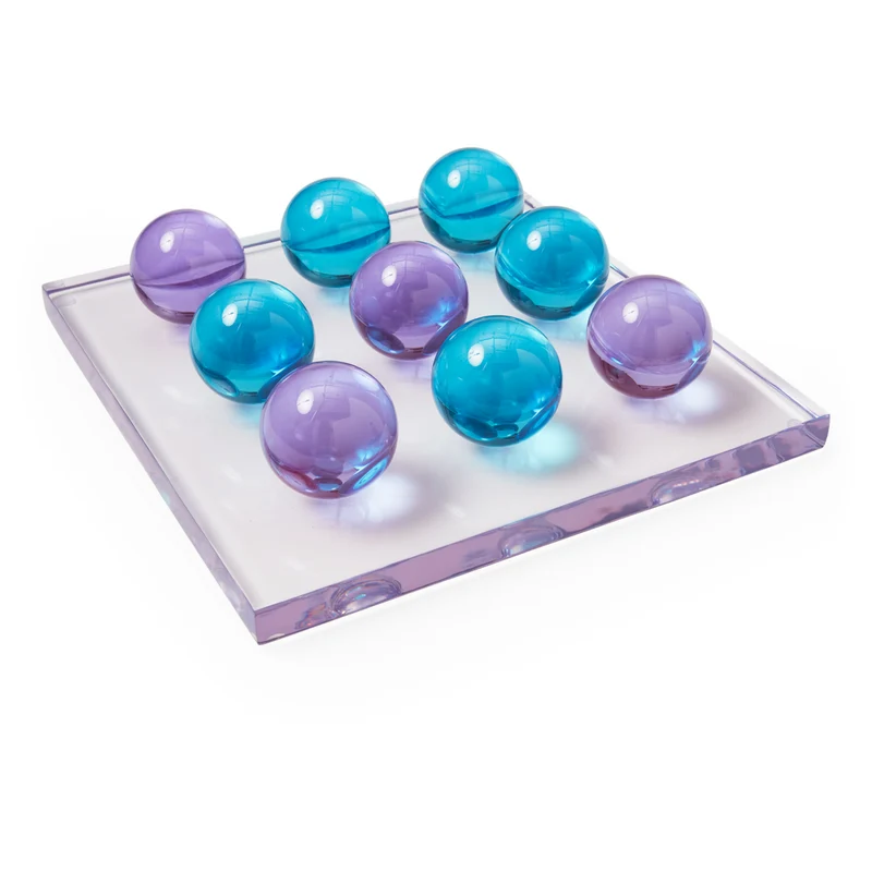 Spielset aus Acryl 'TIC-TAC-TOE' türkis/lila
