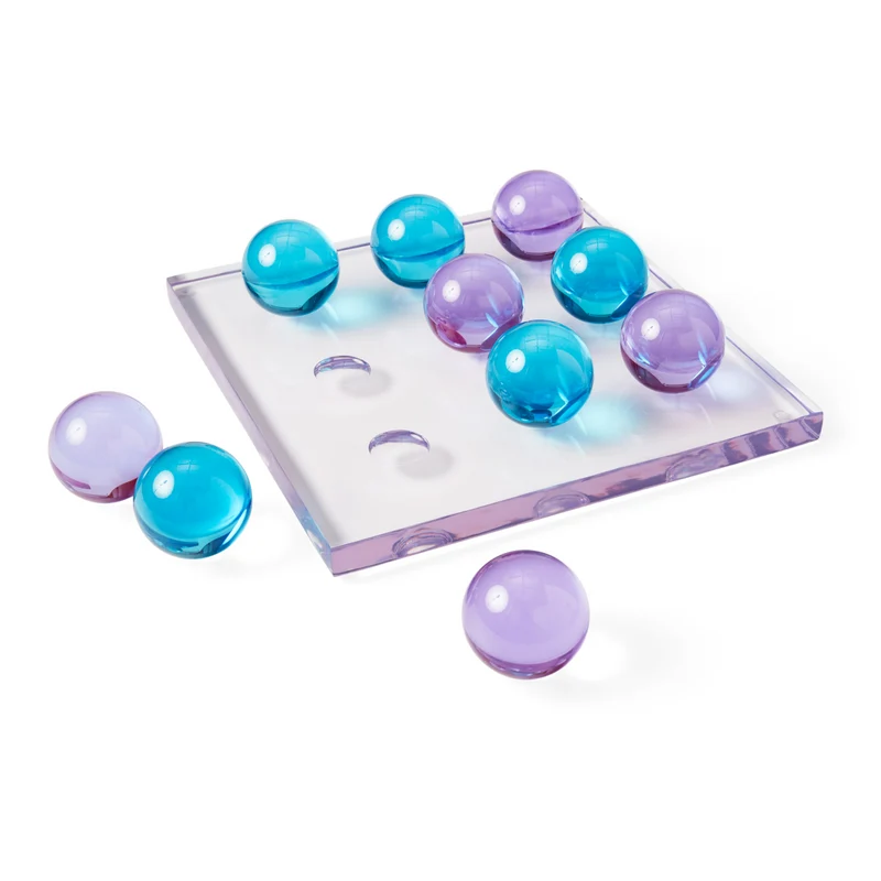 Spielset aus Acryl 'TIC-TAC-TOE' türkis/lila