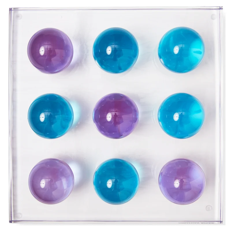 Spielset aus Acryl 'TIC-TAC-TOE' türkis/lila