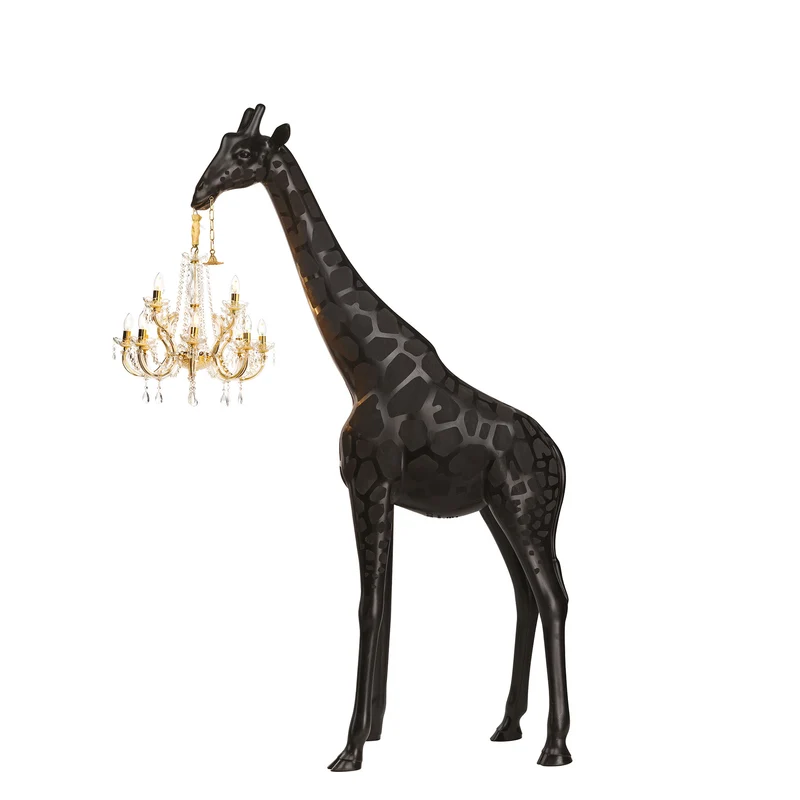 Stehleuchte GIRAFFE IN LOVE M INDOOR, H 2,65 Meter - schwarz