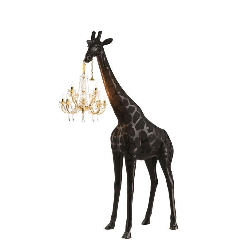 Stehleuchte GIRAFFE IN LOVE M INDOOR, H 2,65 Meter - schwarz
