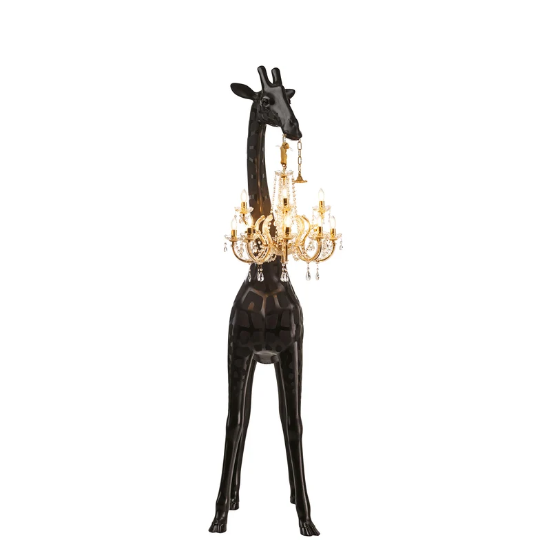 Stehleuchte GIRAFFE IN LOVE M INDOOR, H 2,65 Meter - schwarz