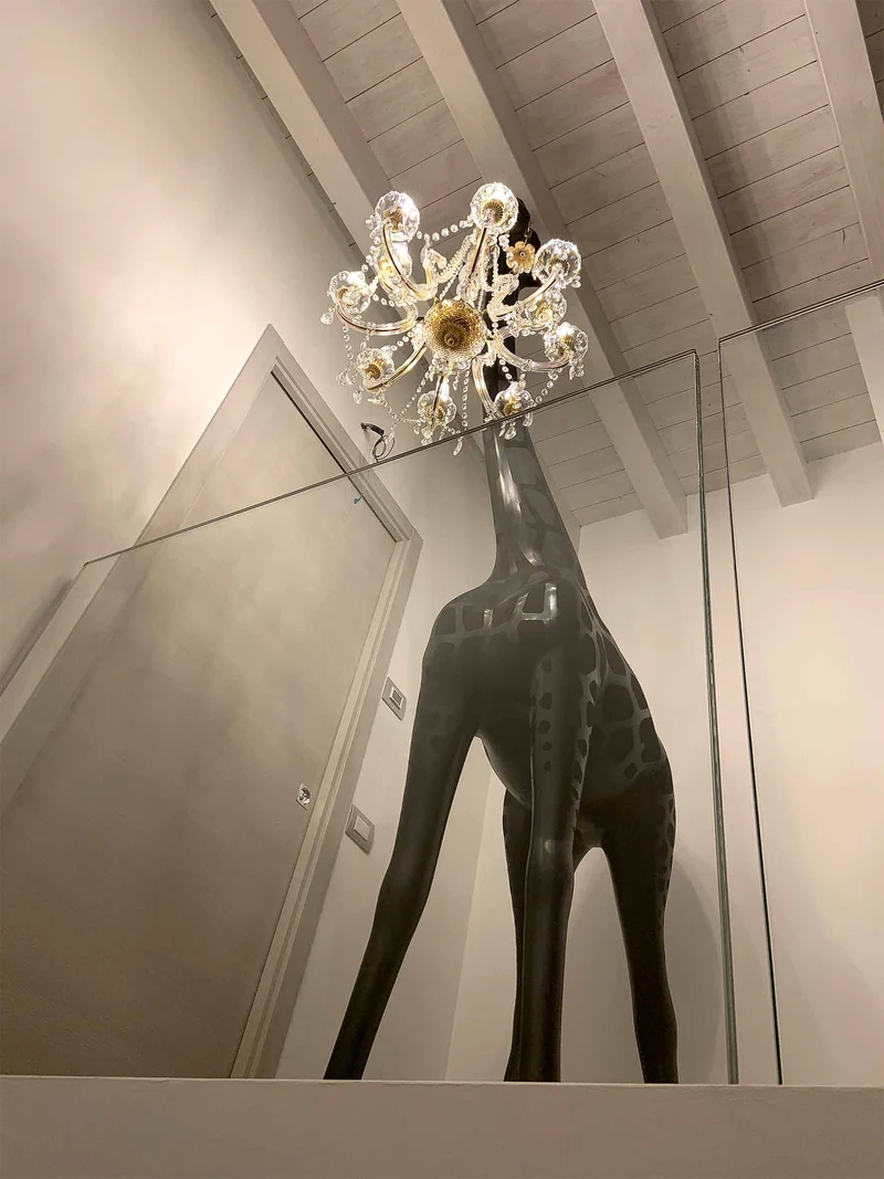 Stehleuchte GIRAFFE IN LOVE M INDOOR, H 2,65 Meter - schwarz