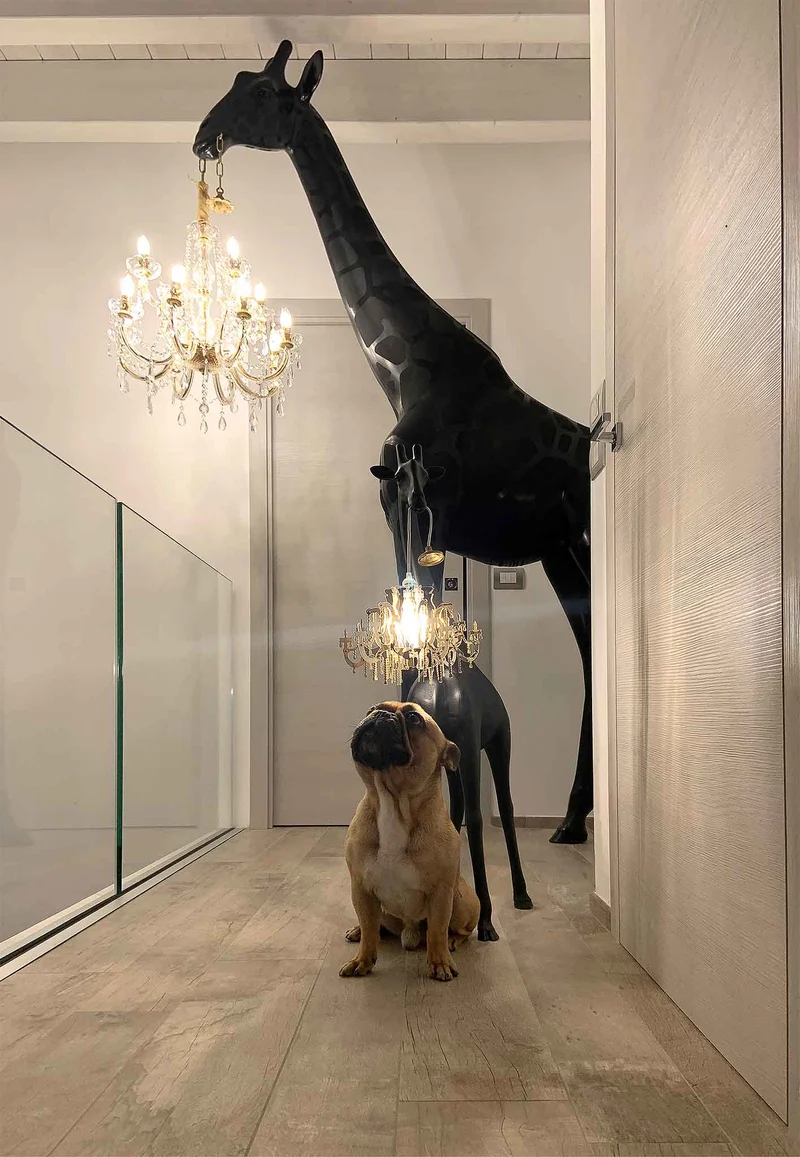 Stehleuchte GIRAFFE IN LOVE M INDOOR, H 2,65 Meter - weiss