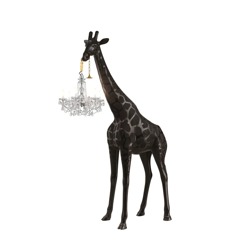 Stehleuchte GIRAFFE IN LOVE M OUTDOOR, H 2,65 Meter - schwarz