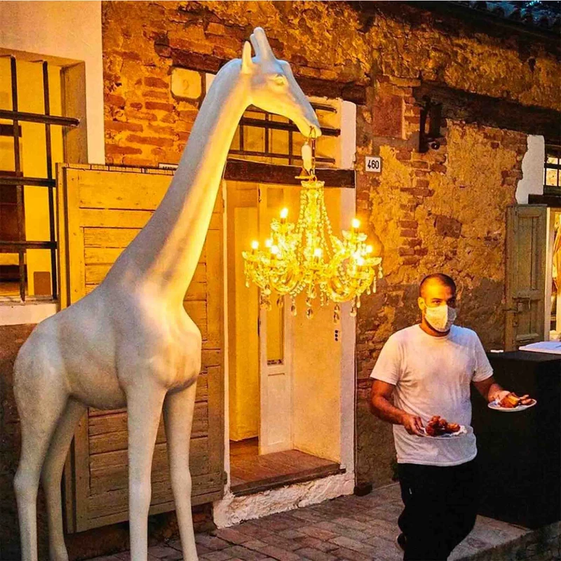 Stehleuchte GIRAFFE IN LOVE M OUTDOOR, H 2,65 Meter - schwarz
