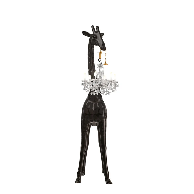 Stehleuchte GIRAFFE IN LOVE M OUTDOOR, H 2,65 Meter - schwarz