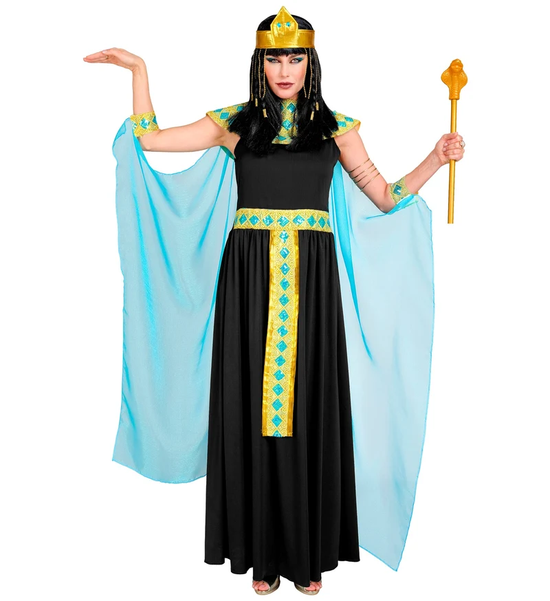 Cleopatra Damenkostüm 5-teilig | Schwarz Gold