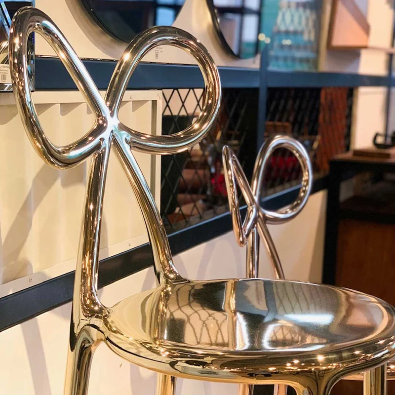 Stuhl RIBBON Metal Finish in Gold