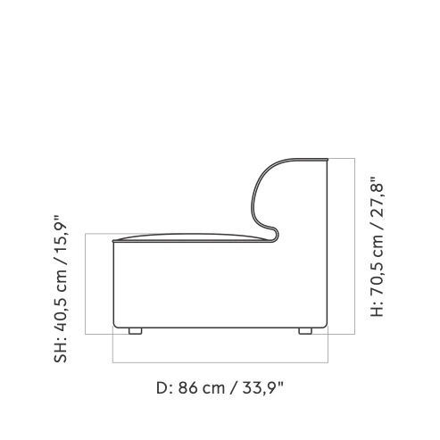 Eave Modular 86 Sofa Bouclé Elemente - Audo