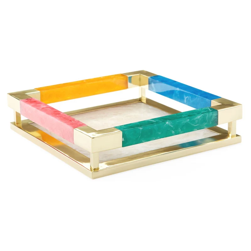 Tablett MUSTIQUE multicolor 35x35x8,5cm
