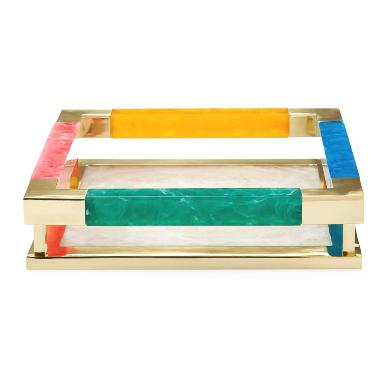 Tablett MUSTIQUE multicolor 35x35x8,5cm