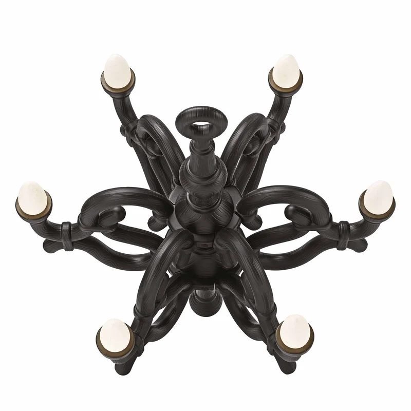 Luxus Bodenleuchte FALLEN CHANDELIER XL, schwarz ø2m