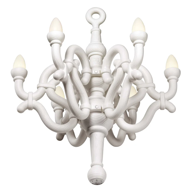 Luxus Bodenleuchte FALLEN CHANDELIER XL, weiss, ø2m