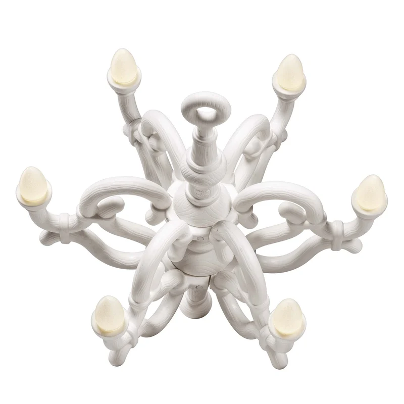 Luxus Bodenleuchte FALLEN CHANDELIER XL, weiss, ø2m