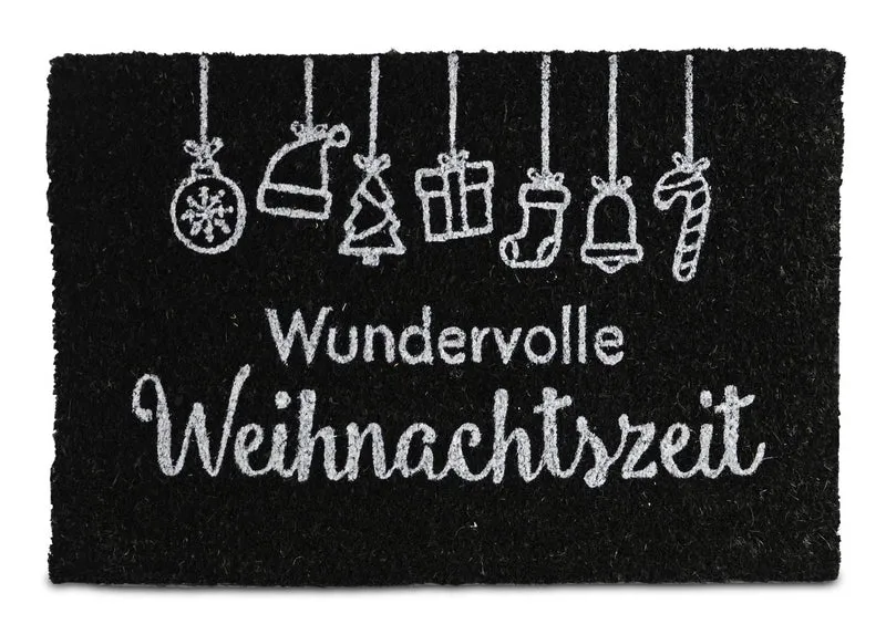 Kokos Fußmatte "Wundervolle Weihnachtszeit" | 40x60cm