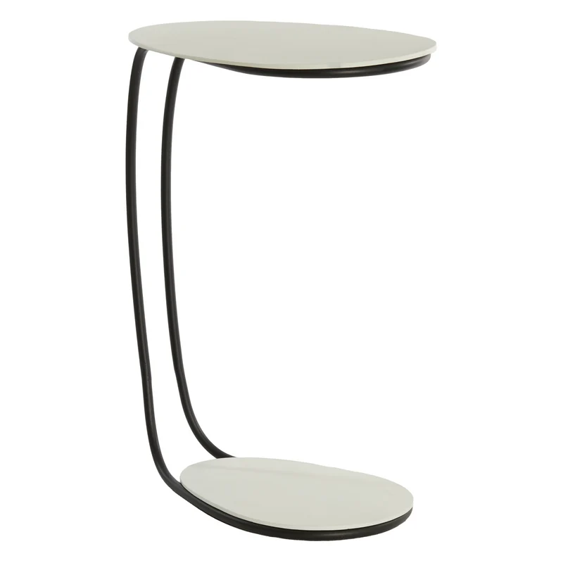Beistelltisch MARSH creme/schwarz 43x27x53 cm