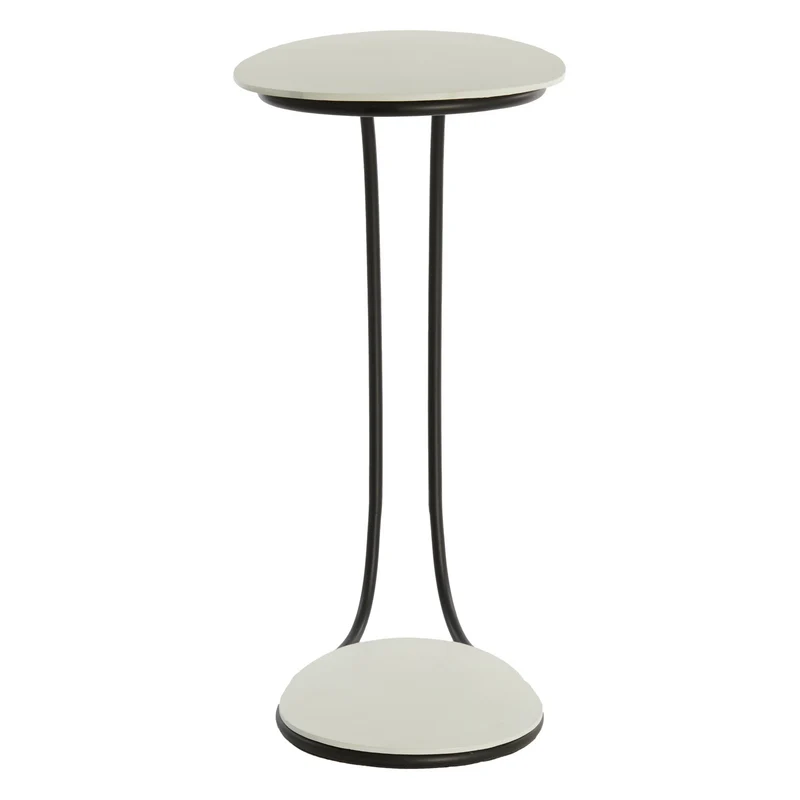 Beistelltisch MARSH creme/schwarz 43x27x53 cm